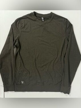 Vuori Green Ponto Performance Crew Long Sleeve Top Sweater Men V224 Medium